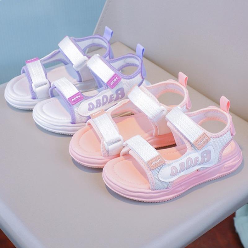 Summer Open Toe Soft Sole Girls Sports Princess Sandals Casual Student Kids Beach Shoes