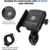 Motorsykkel Telefonholder Lader, USB/QC 3.0 Uttak med Bryter, 360° Vanntett, USB-lader, Aluminium Styre/Speilfeste for 3,5-6 Tommers Telefoner