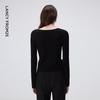 Lanzi Triacetate V-Neck Knit Top