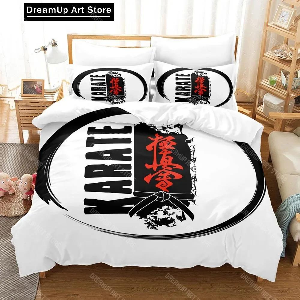 3D Print Kyokushin Karate Bedding Set Boys Girls Twin Queen Size Duvet Cover Pillowcase Bed Kids Adult Home Textileextile