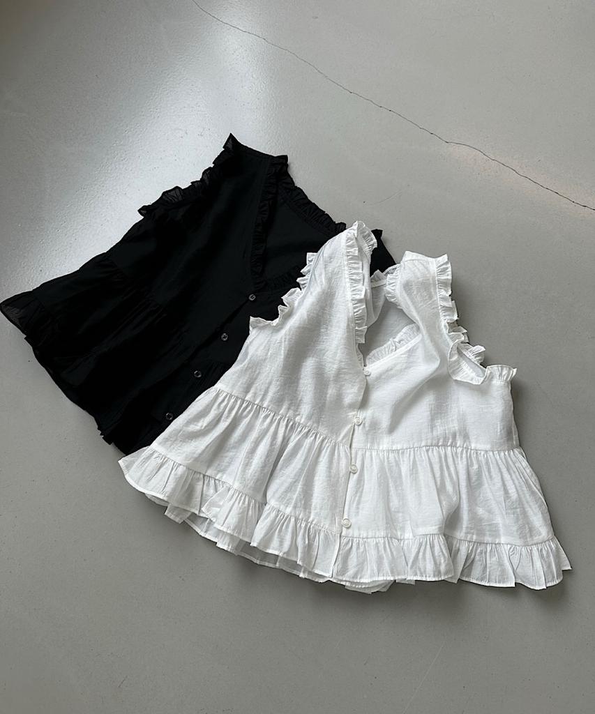 APOEM Frill Blouse - 2 Colors