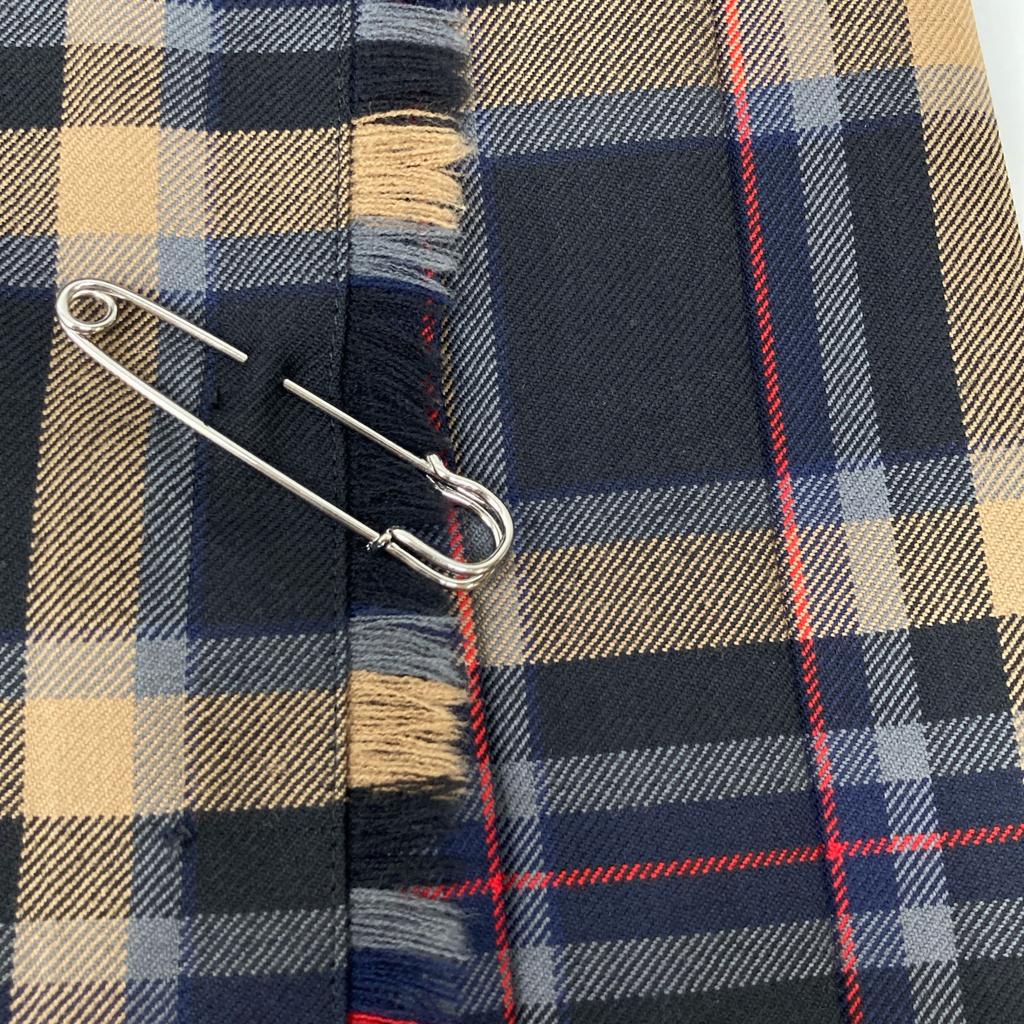 O’Neil of Dublin IR-015 Brown X Black Check Wool Wrap Skirt Skirt US8 Brown / BlackUsed