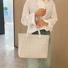 Módní velkokapacitní nákupní taška přes rameno pro ženy Slaměná tkaná kabelka Summer Beach Woven Simple Tote Bag