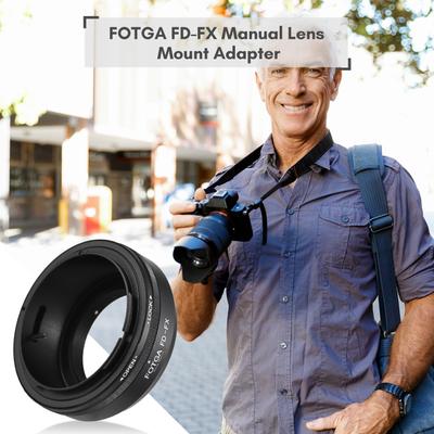 Inel adaptor pentru montura obiectivului manual FOTGA din aliaj de aluminiu pentru obiectiv cu montură Canon FD la Fuji
