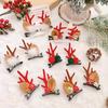 Christmas Deer Antler Hairpin Headdress Forest Fairy Hair Accessories Cute Pair of Clips Navidad Dress Up Small New Year Gift