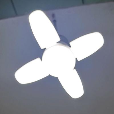 E27 Verformbare LED Garagenleuchten Faltbare Deckenlampe Haus Lager Werkstatt Industriebeleuchtung Verstellbare Panels 6500K Birne
