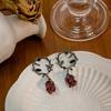 Imitation Jade Drop Oil Beaded Earrings Retro Water Drop Fringed Earrings Simple Hanfu Accessories Women