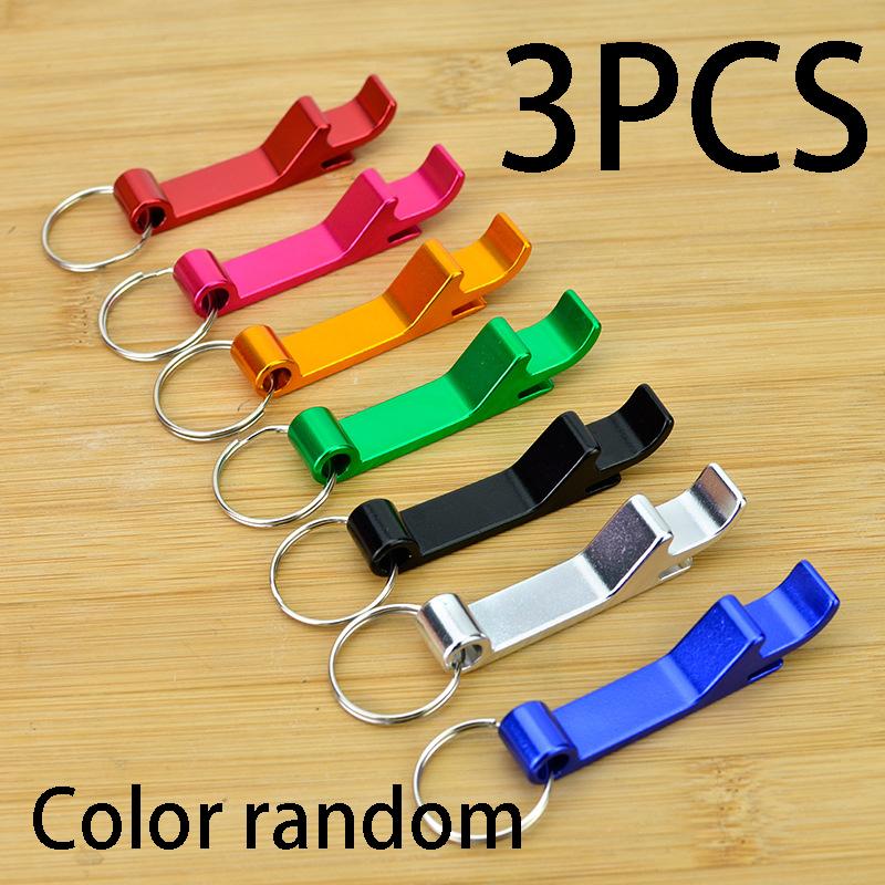 Single Creative Personalized Beer Bottle Opener Keychain | Rectangular Multi-Functional Tool, Multi-Color Available, Portable