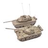 2 Pieces 1/72 4D Assembly Model DIY Assemble Building Miniature Tanks Light Tank Toy