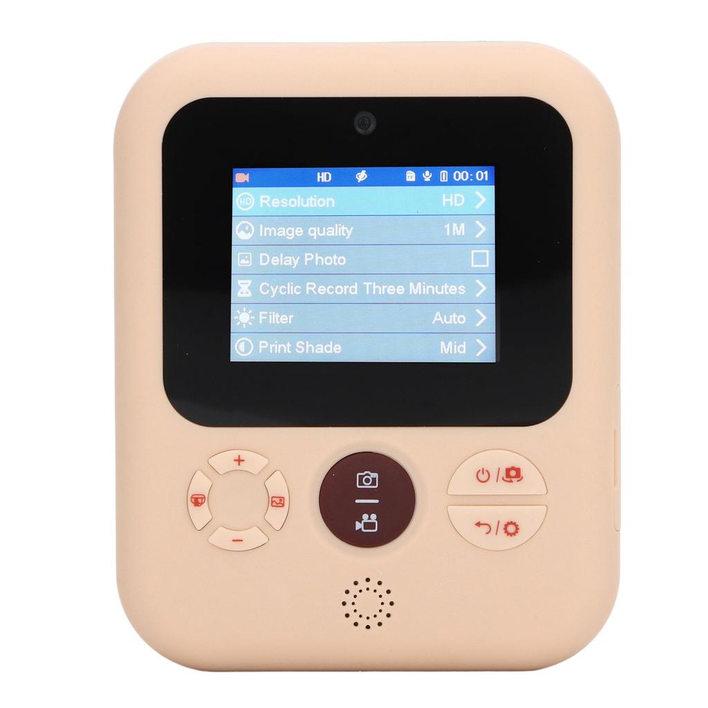 2.4in Kids Digital Instant Camera 1080P Photo Print Video Eye Protection HD Instant Camera with 6