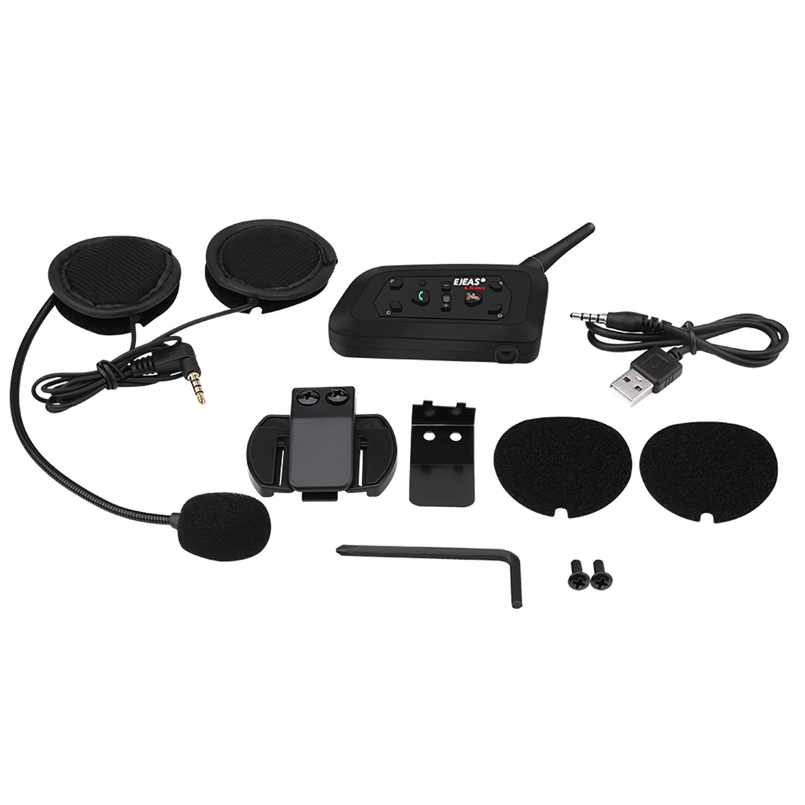 EJEAS V6 Pro 1200M Мотоциклетная шлемная Bluetooth-гарнитура-интерком для рефери 6 пользователей