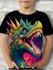 Jungen T-Shirt Realistischer 3D Dinosaurier Aufdruck Kinder Kurzarm Sommer Freizeit T-Shirt Tops Lockere T-Shirts Kinderbekleidung