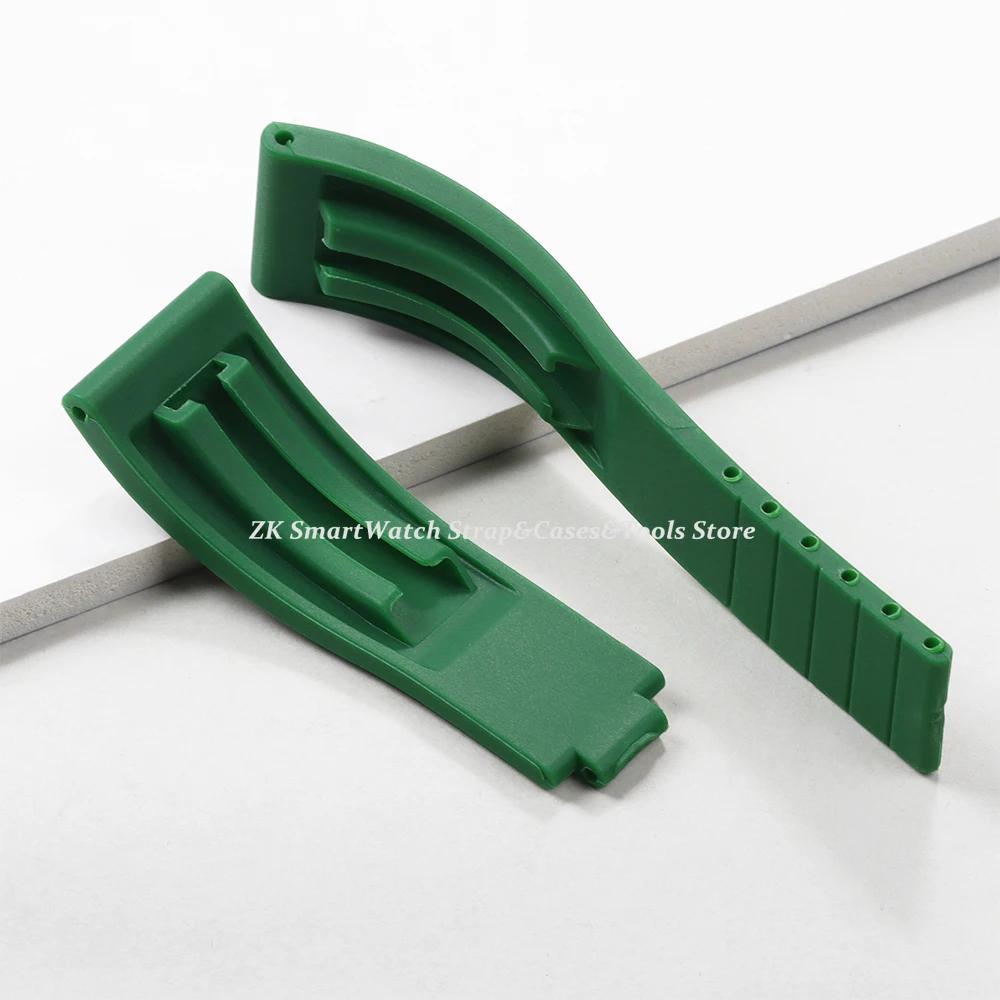 Rubber Watch Strap 20mm for Rolex Water Ghost Series Wrist Band Waterproof Silicone Watch Band Fold Buckle Men Sport Bracelet