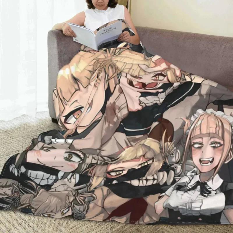 Himiko Toga Tribute Pattern Blankets Fleece Boku No Hero Academia Super Warm Throw Blanket for Home Couch Bed Rug throw blanket