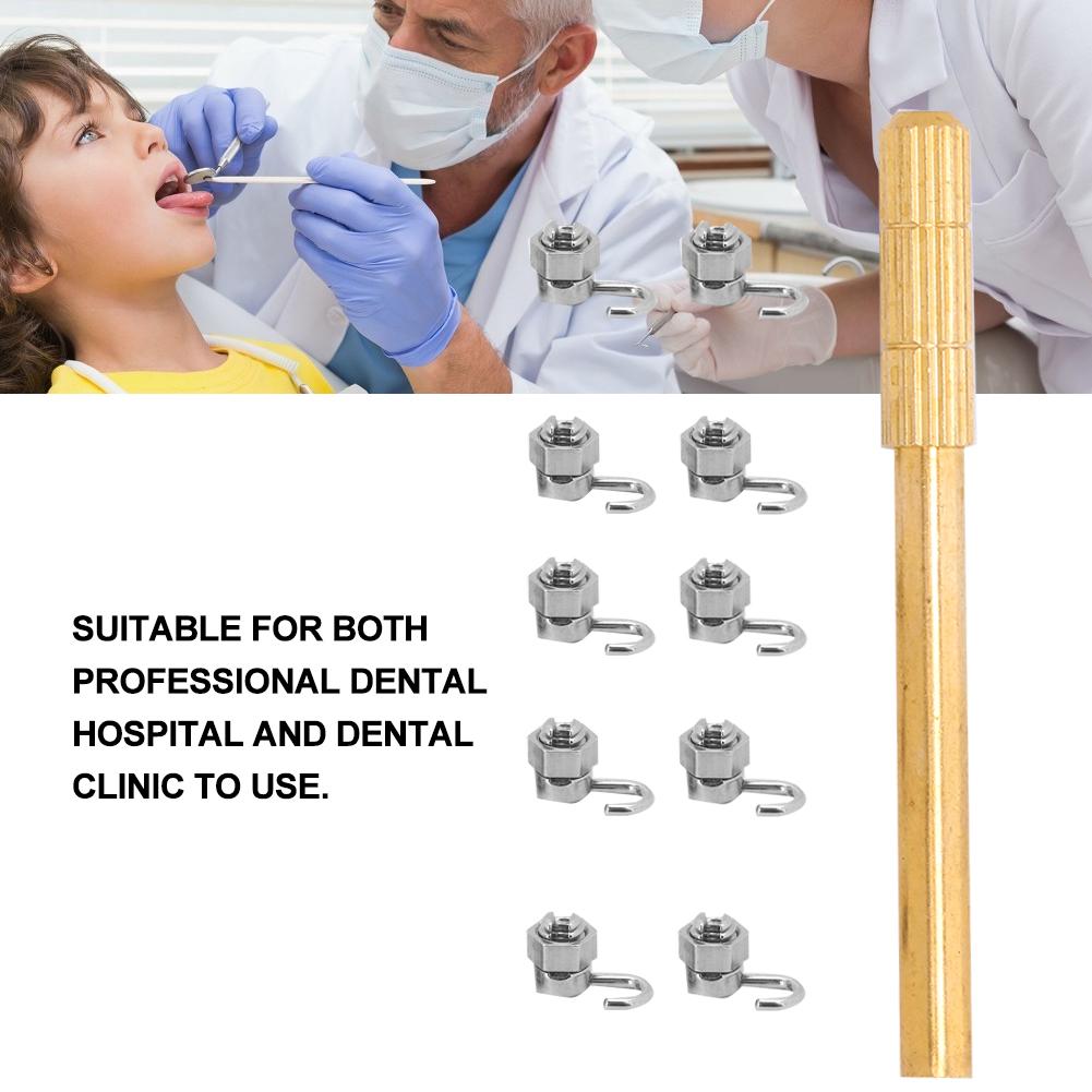 10pcs / Set Dental Orthodontic Activity Crimpable Hook Stop Lock Dental Tool Accessory