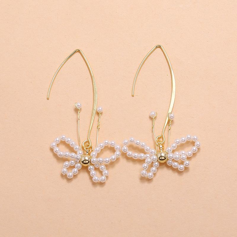 Trendy 2020 Korean-Japanese Pearl Bow Earrings