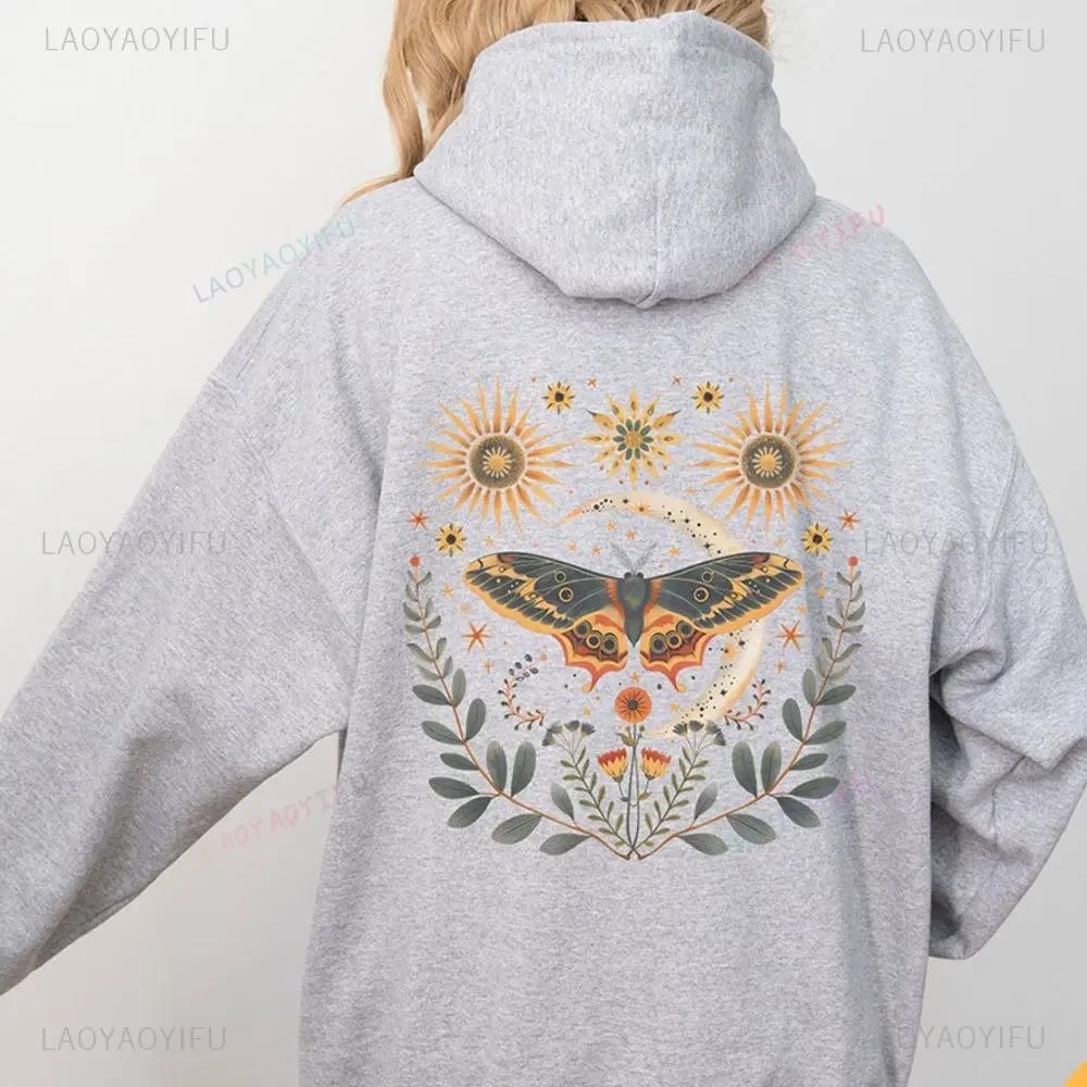 Můra Mikina Můra Luna Mikina Dark Academia Oblečení Cottagecore Top Čarodějnický Svetr Hmyz Tričko Hmyz Goblincore Fáze Měsíce