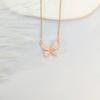 Full Diamond Butterfly Necklace Women'S Premium Light Luxury Fresh Zircon Pendant Clavicle Chain Jewelry