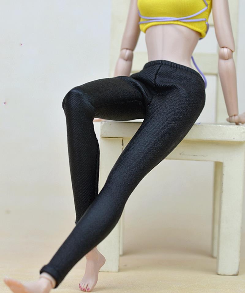 2Pairs High Quality Elastic Black Leather Bottoms Pants Trousers For Barbie Doll Clothes Fashion Outfit For 1/6 BJD Dolls Accessories