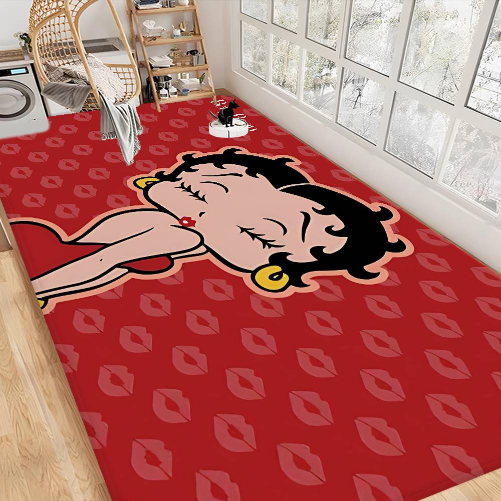 

B-Bettys B-Boops Floor Mat INS Style Soft Bedroom Floor House Laundry Room Mat Anti-skid Household Carpets 50x80cm