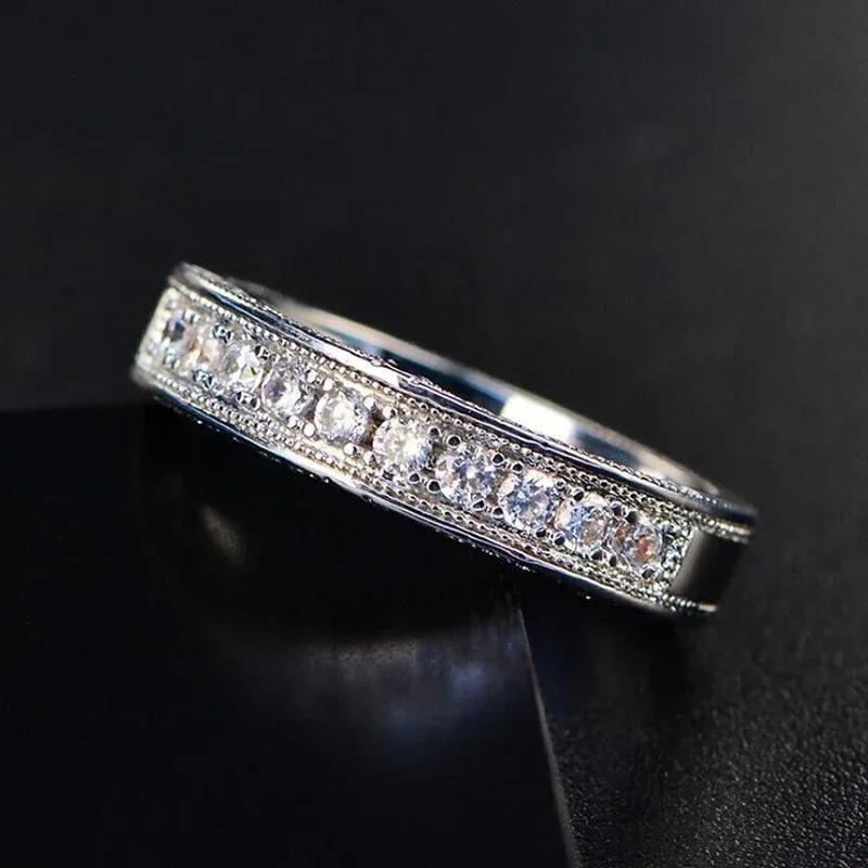 

Luxury Copper Color Wedding Rings for Women Simple Stylish Design Modern Fashion Proposal Engagement Gift Zircon 10