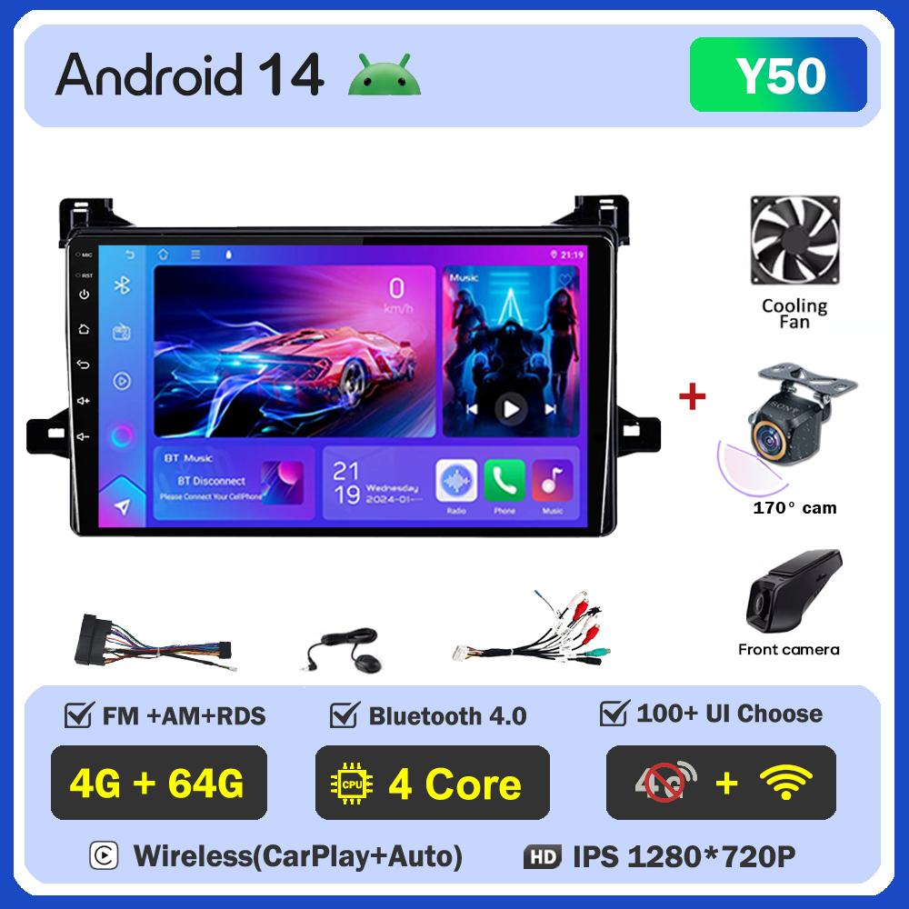 For Toyota Prius XW50 2015 - 2020 Car Radio Player Car Carplay Screen Autoradio Mirror Link Car Intelligent Systems Touch Screen