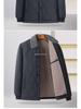 Men's Fleece-Lined Lambswool Coat - Warm, Loose-Fit Winter Jacket for Middle-Aged & Elderly