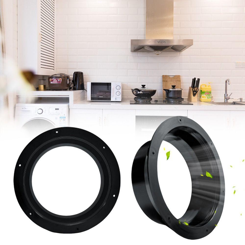 ABS Exhaust Duct Connector Flange Round Air Vent Duct Flange Bevel Flange Adapter Kitchen