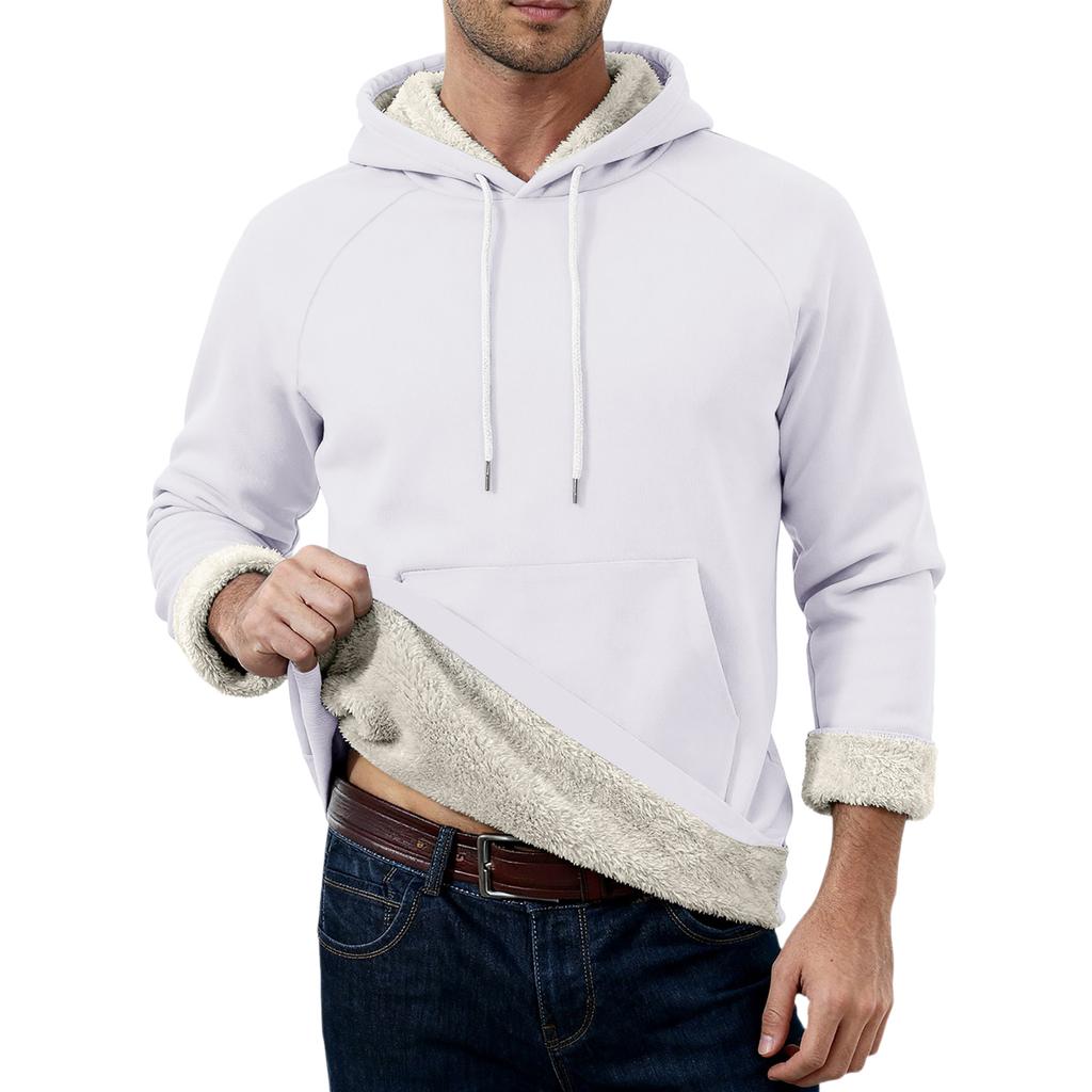 Men's Casual Long-Sleeve Fleece Hoodie With Pockets