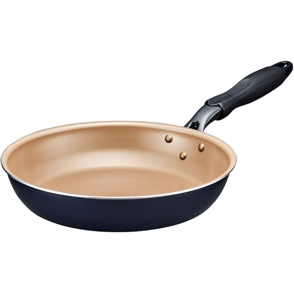 Evercook Frying Pan 26cm Gas Stove Only Lightweight [500-Day Warranty] Non-stick Frying Pan PFOA PFOS Free Navy Blue Doshisha 49.00 x 27.50 x 9.50 cm чёрный/медный