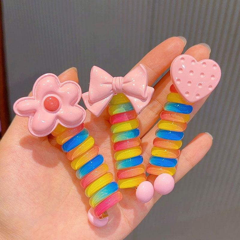 Elastici per Capelli a Spirale per Bambini, Elastici Magici Colorati Cambia Colore in Plastica Gomma per Code di Bambina