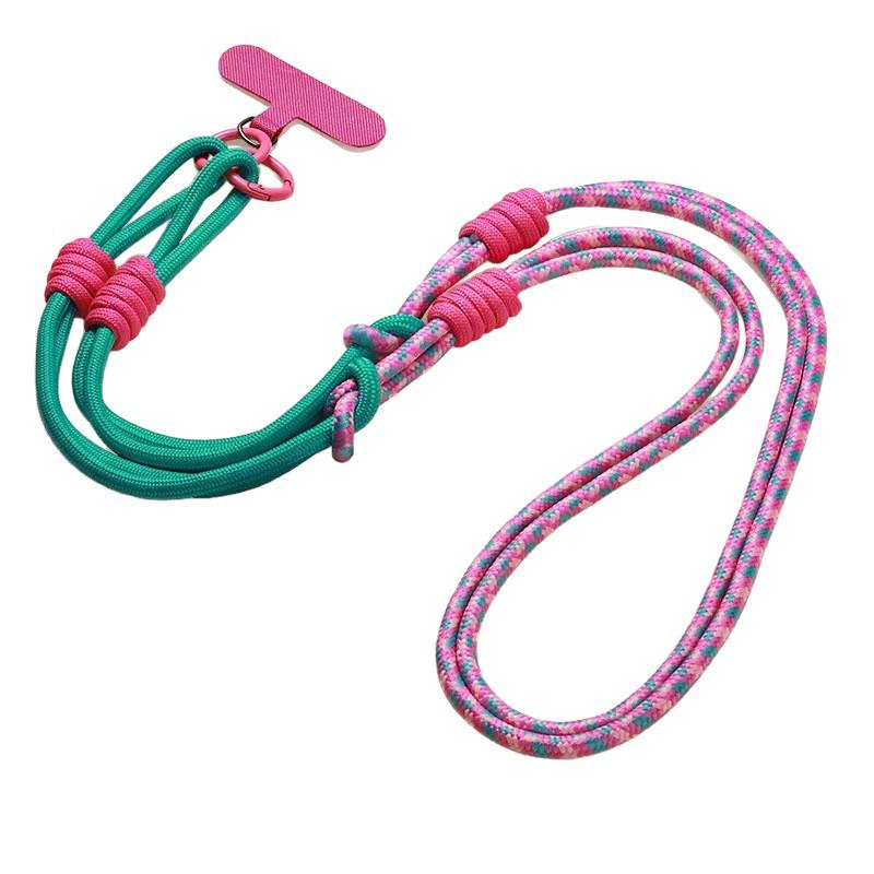 Multifunctional Color Block Phone Lanyard – Detachable Crossbody, Neck, and Wrist Design