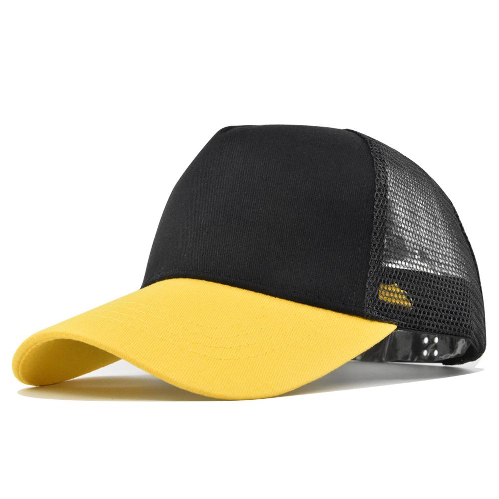 Customized Printing Logo 5 Panels Baseball Cap For Men Women Summer Adult Mesh Cap Advertising Cap Curved Brim Hat Wholesale