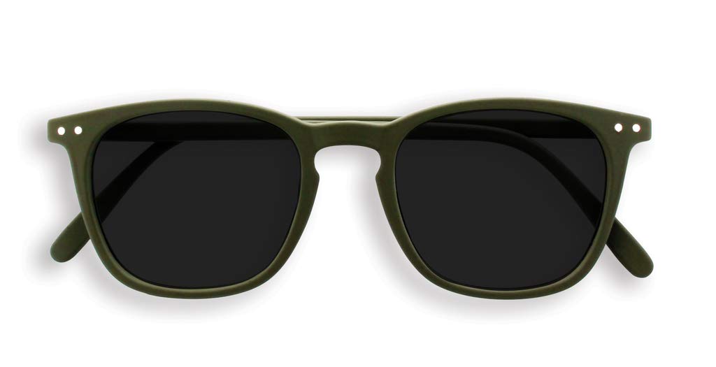[IZIPIZI] Izipizi Sunglasses #E Model Square (Khaki/Gray)