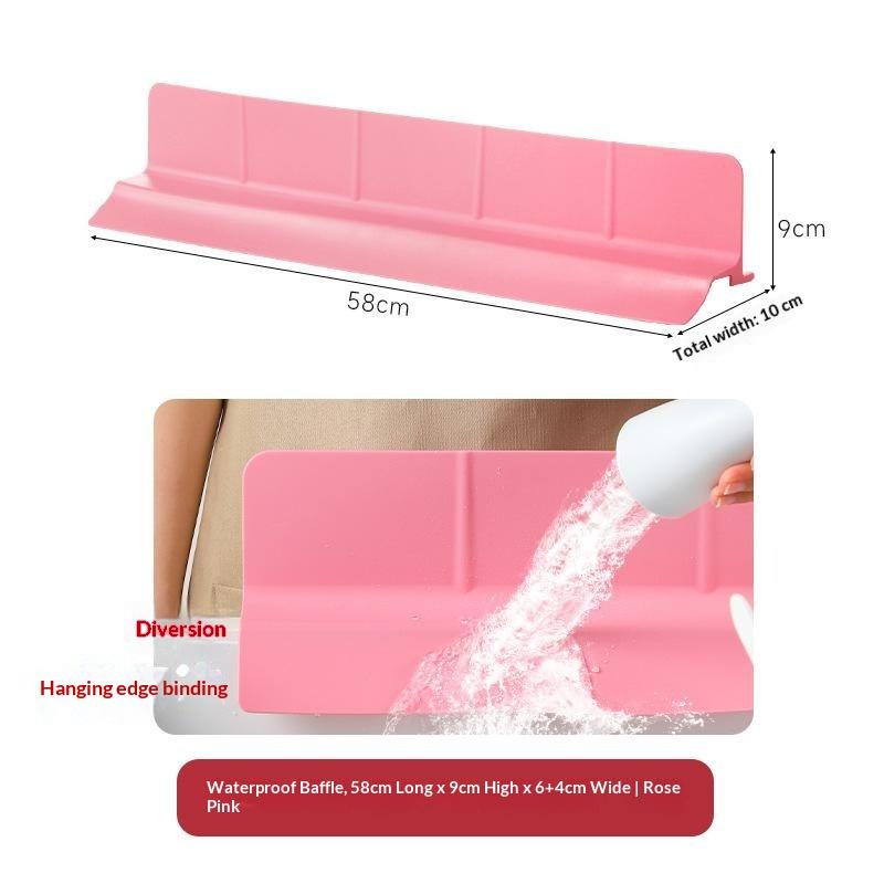 Multiple Purpose Elastomer Water Dam Guard Flexible Seal Ribbon For Kitchen Bathroom Sink Unequipped Required