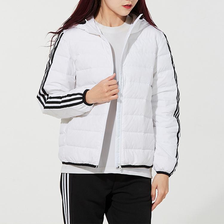 adidas Neo Lightweight Quilted Hooded Down Jacket Women Outerwear White HF0501