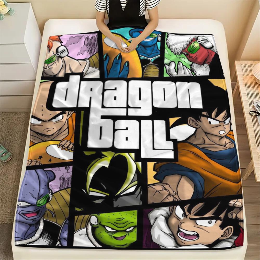 

1Pc Dragon Ball Print Flannel Blanket, High quality Comfortable for All Seasons, Home Decor, Warmth and Comfort, Perfect for Christmas Gifts 80cm x 120cm