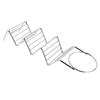Stainless Steel Taco Stand Rack Multi-Slot Tortilla Holder With Salsa Cups Taco Presentation Display For Kitchen
