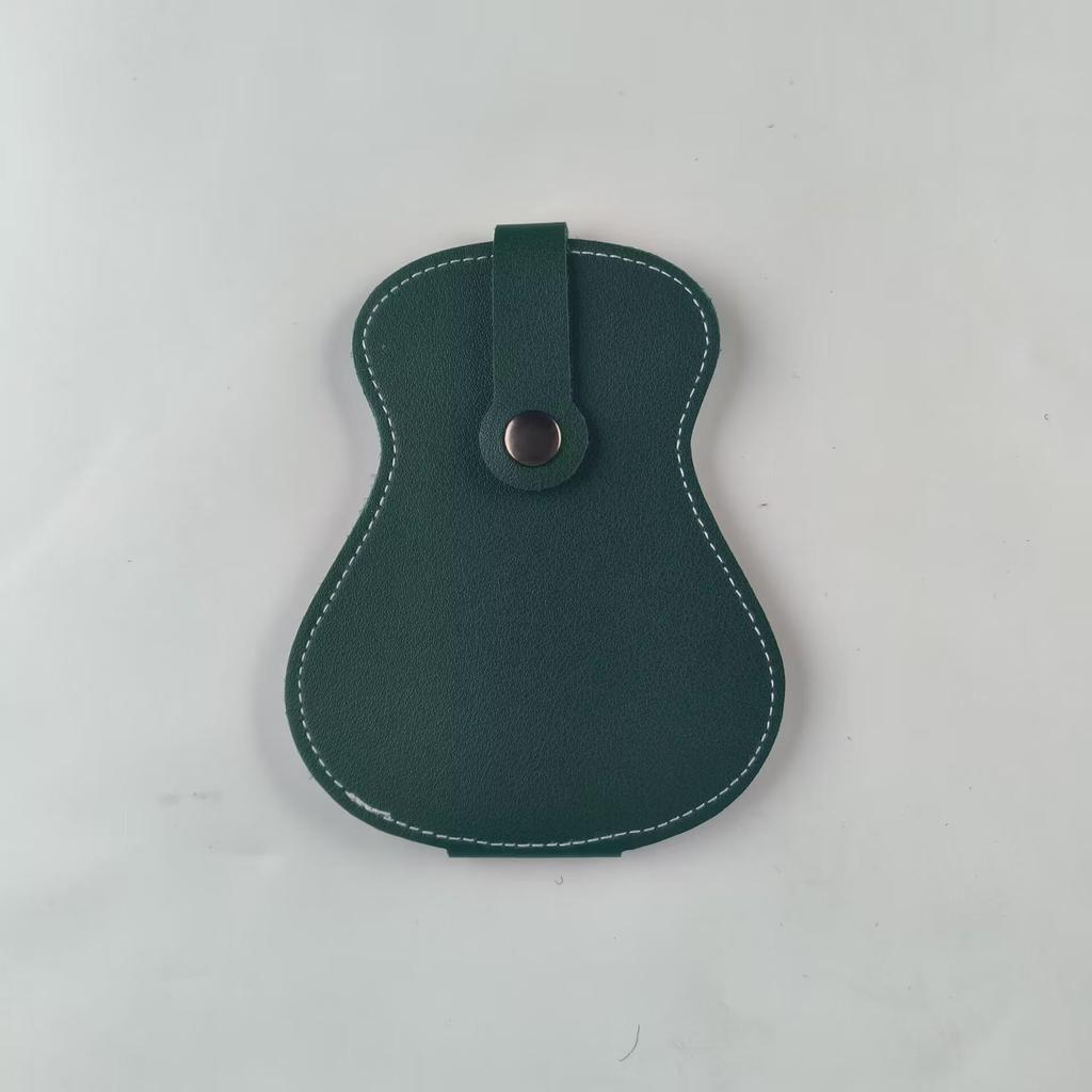 Embroidered Guitar Pick Storage Bag with Large Capacity Slots and Hanging Ornament
