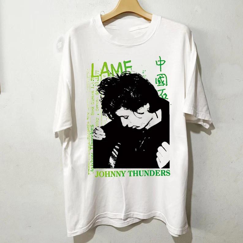 ГОРЯЧАЯ НОВИНКА Johnny Thunders LAMF Хлопковая Полноразмерная S-5XL Унисекс Футболка XXXXL