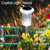 6PCS Solar Outdoor Lamp RGB Night Lights IP65 Waterproof Stainless Steel Long Battery Life Garden Yard Walkway Lawn Decor