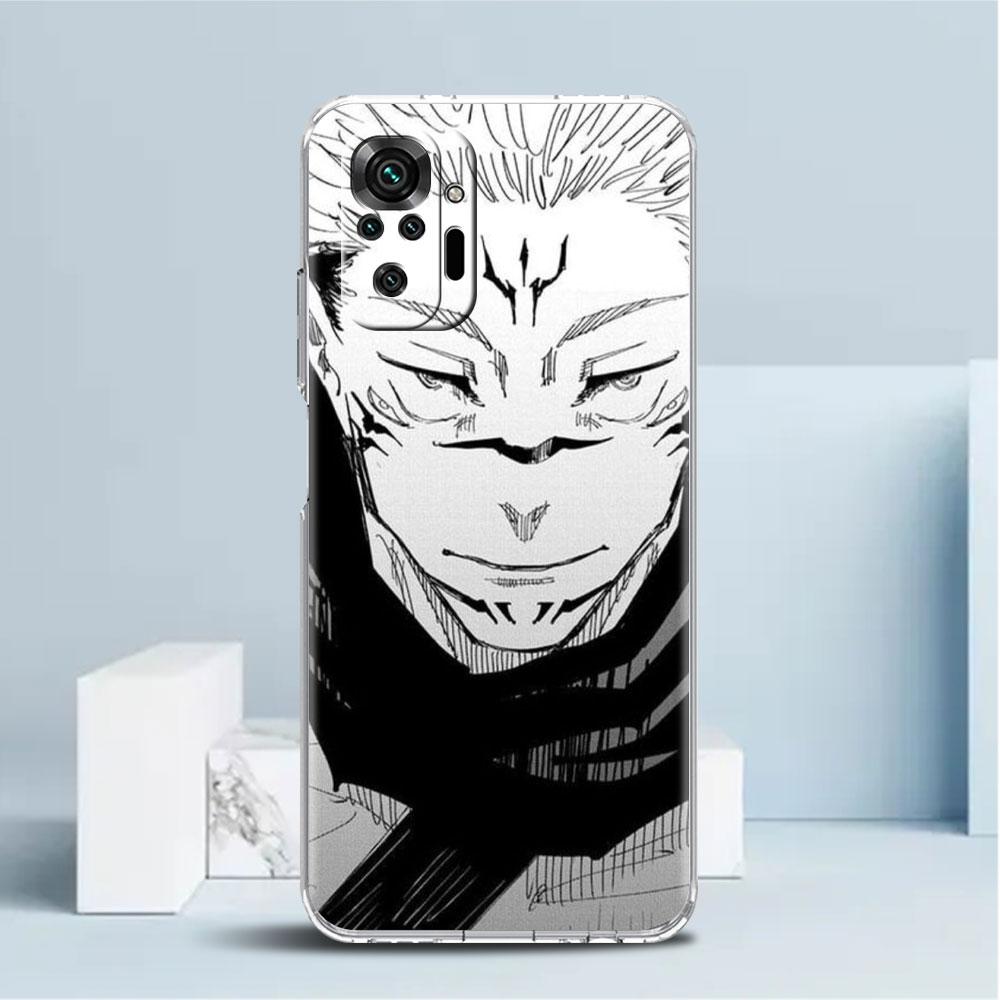 

Милый аниме-чехол Jujutsu Kaisen для Xiaomi Redmi Note 11 Pro 10 9 9S 8 8T 7 9A 9C 9T 10 10C K40 прозрачный мягкий чехол для телефона TPU Redmi Note 11 Pro 5G