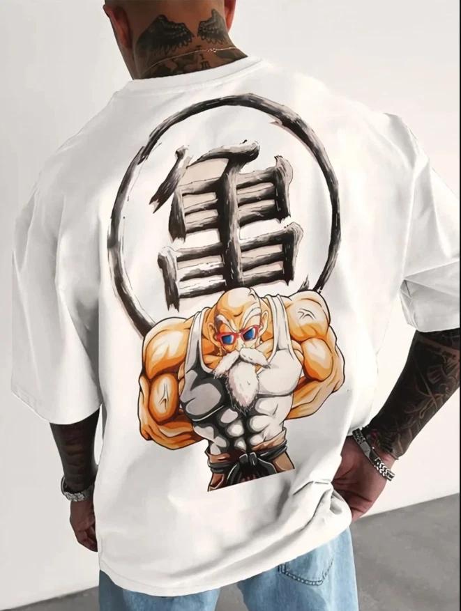 

Unisex Japanese Anime Graphic Streetwear Printed Oversized Cotton T-T-Shirt Tee 3XL