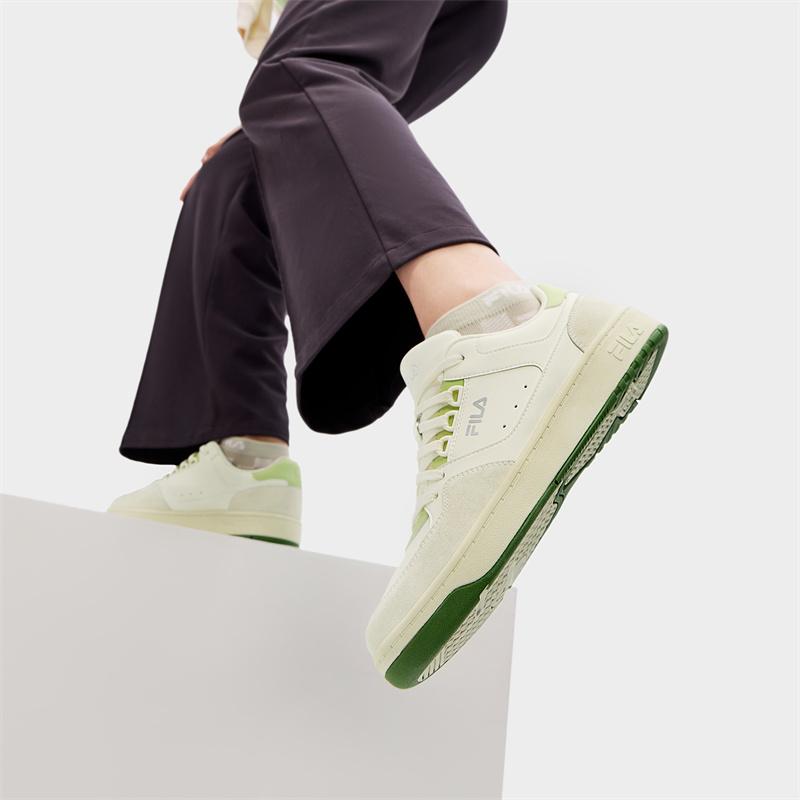 Fila Targa Versatile Fresh College Style Fashion Durable Low-Top Sneakers Women Sneakers White Green F12W432204FGL