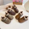 Children's Snow Boots Girls Cotton Shoes 2025 Winter Velvet Thickened Warm Baby Soft Sole Boys Retro Birkenstocks