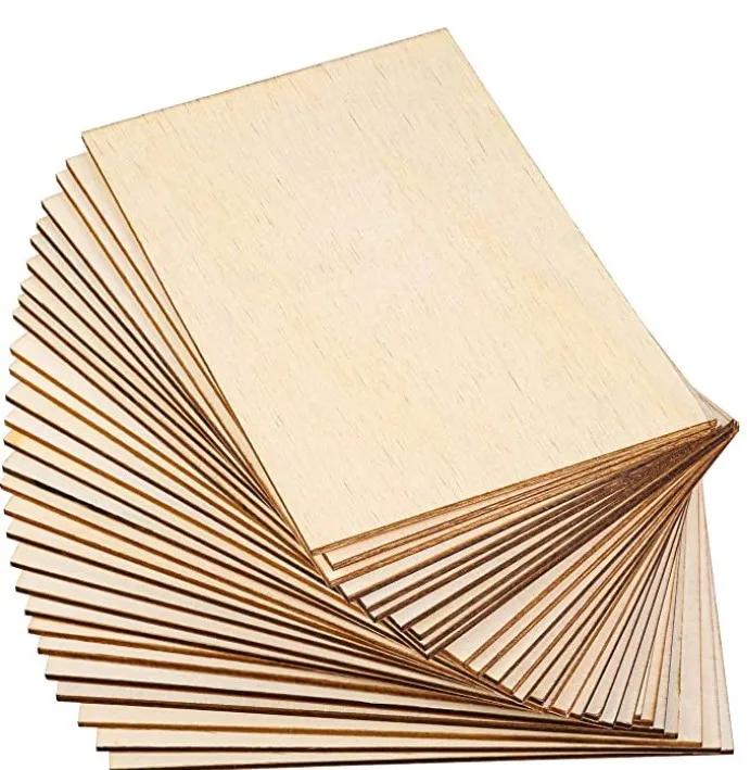 5pcs Natural Unfinished Wood Sheets 10x15cm Blank Wooden Board for DIY Crafts Art Painting Projects