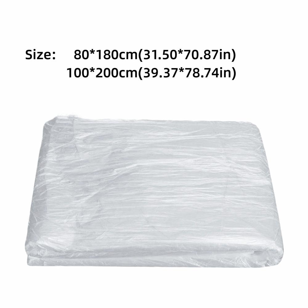 100pcs/Pack Waterproof Film Disposable Plastic Sheets Disposable Sauna Blanket Massage Table