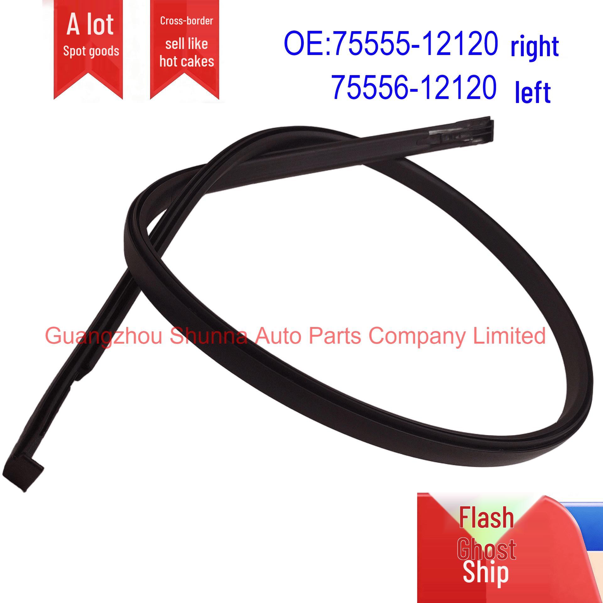 Part Numbers 75555-12120, 75556-12120: Compatible with Toyota Corolla Roof Gutter Side Trim. Car Seal Strip