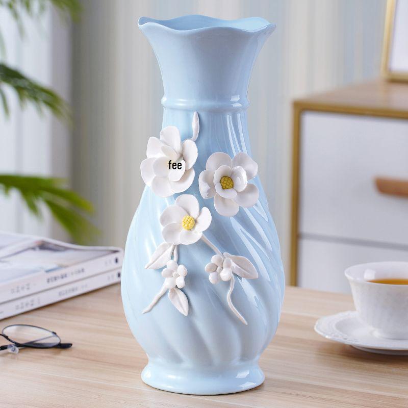 European Modern Ceramic Vase for Flower Arrangements - Ideal Home Decor for Living Room, Dining Table, or Coffee Table - Perfect Housewarming Gift