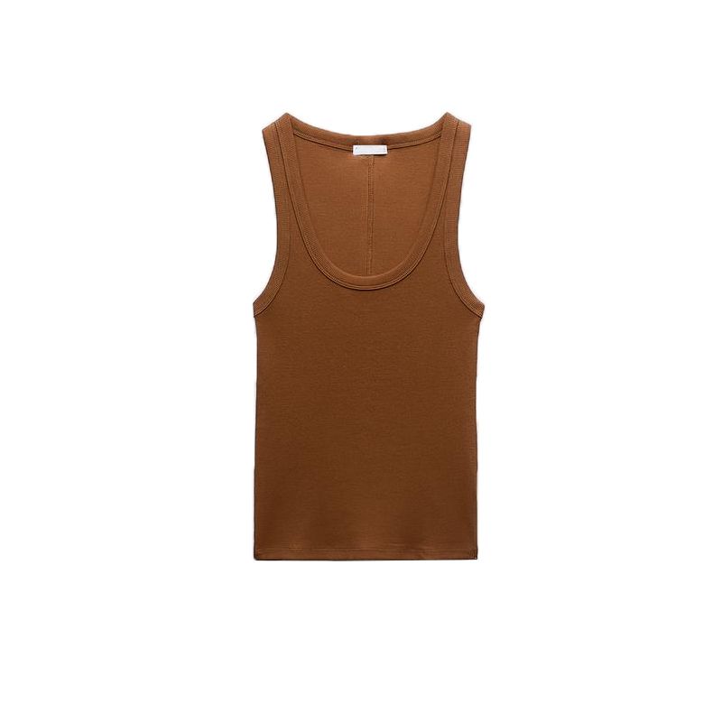 Spring New Women's Clothing Fashion Sexy Style round Neck Silm Wild Vest Sling Rib T-shirt 3253325